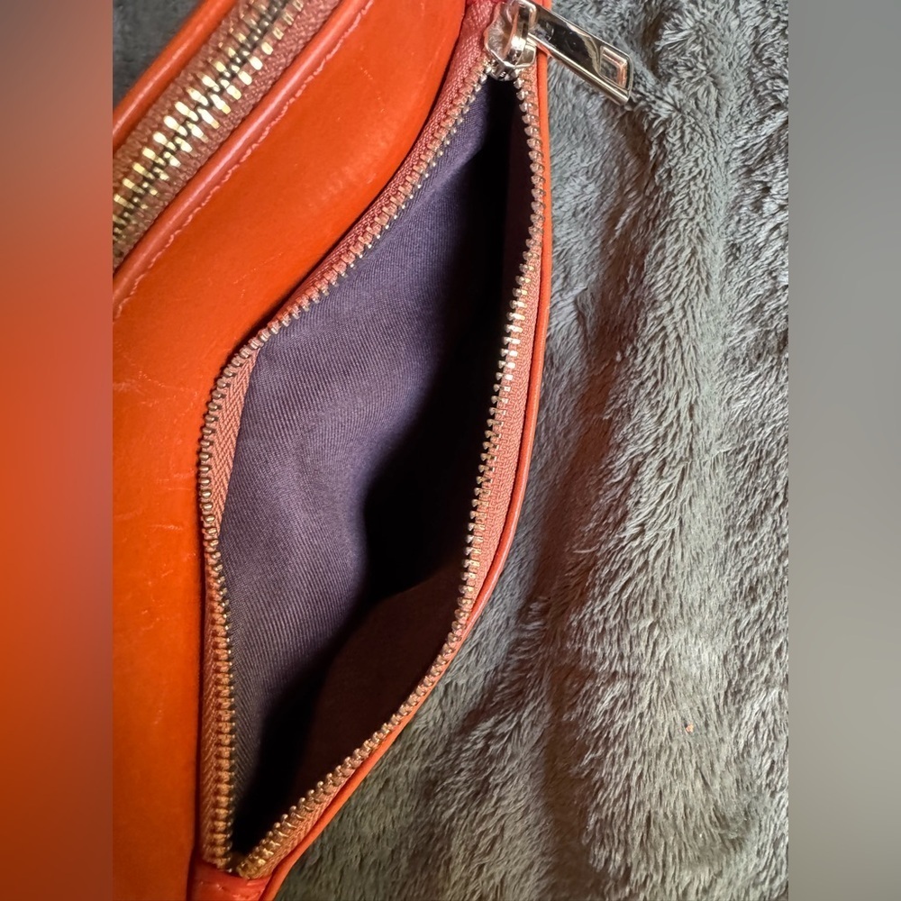 Divina Firenze Lilla Orange Handmade Leather Bag Italy. 100% Leather - Picture 8 of 12